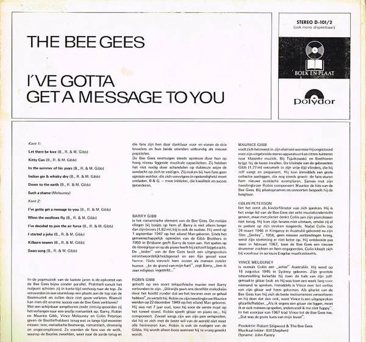 Bee Gees – I've Gotta Get A Message To You