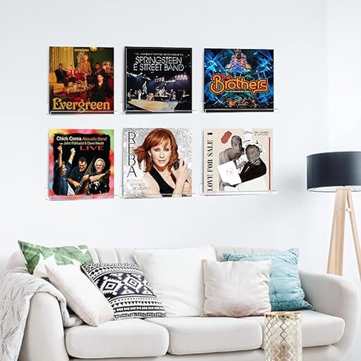 LP Houder aan de muur – 6 stuks – Inclusief bevestigingsmateriaal
