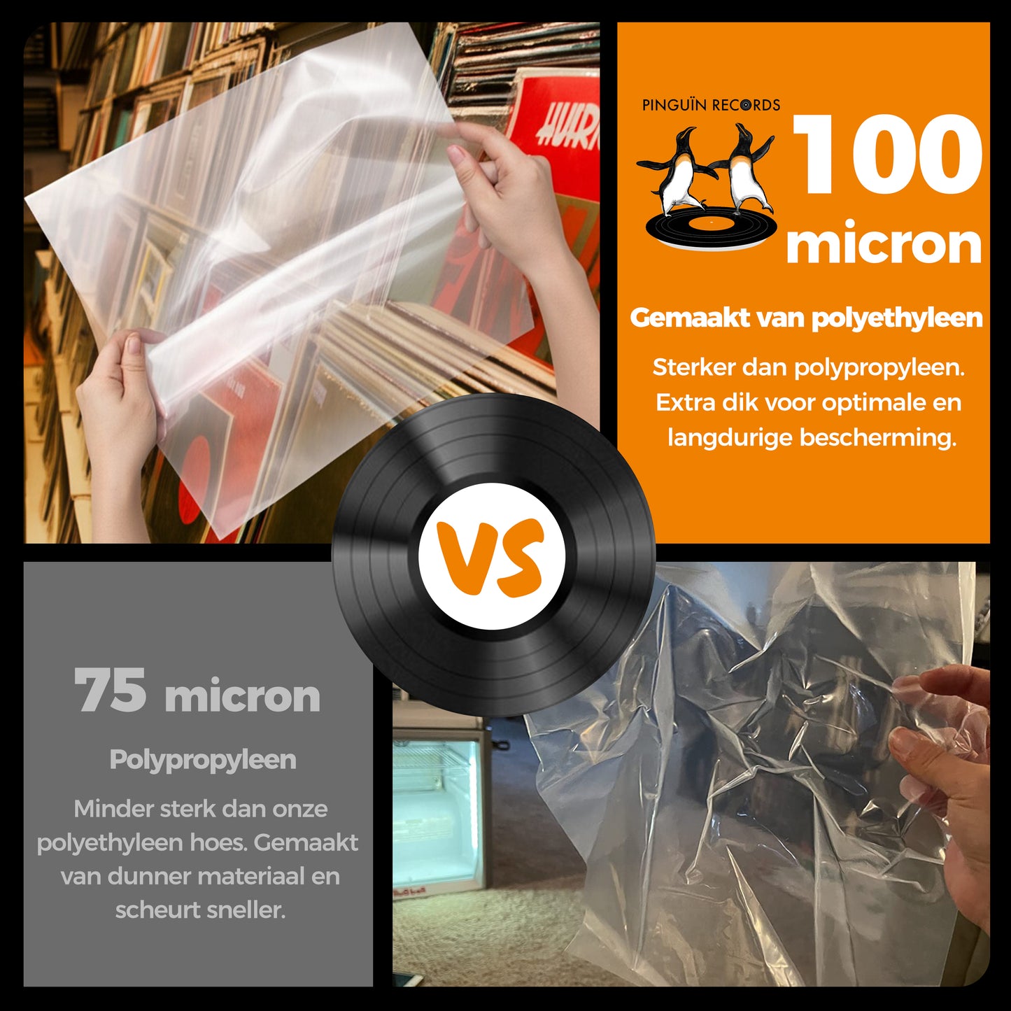 Buitenhoezen geschikt voor 7" vinyl singles - Polyethyleen