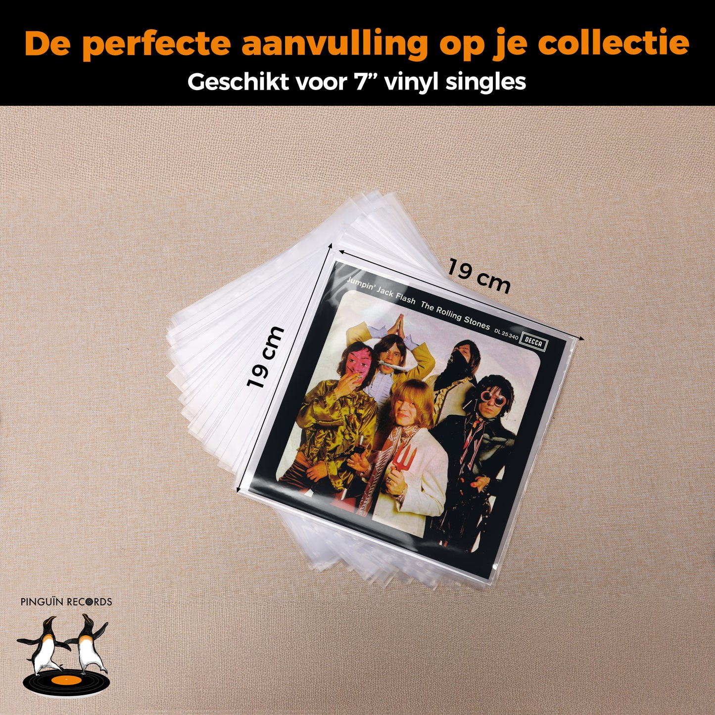 Buitenhoezen geschikt voor 7" vinyl singles - Polyethyleen