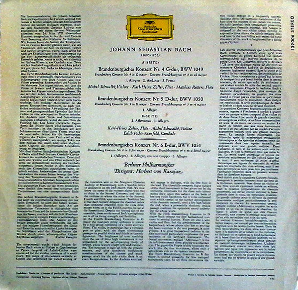 Bach – Nr. 4, 5 & 6