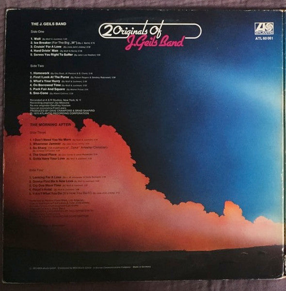 The J. Geils Band – 2 Originals Of J. Geils Band
