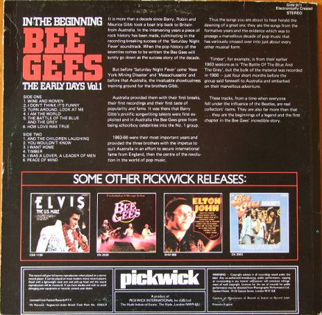 Bee Gees – In The Beginning : The Early Days Volume 1