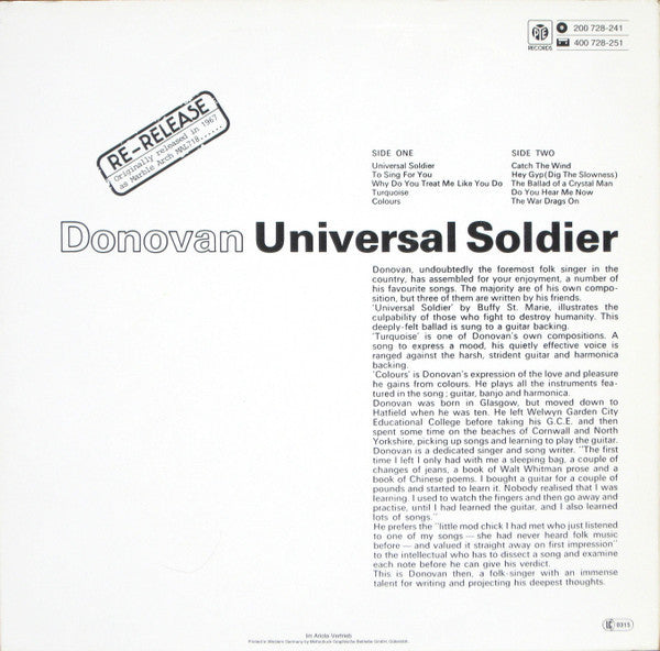 Donovan – Universal Soldier