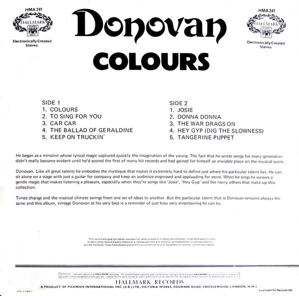 Donovan – Colours