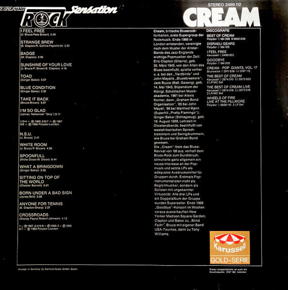 Cream – Rock Sensation