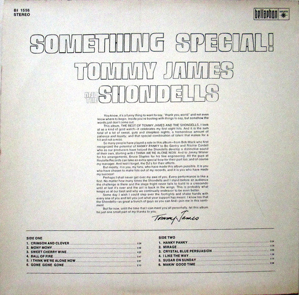 Tommy James And The Shondells – Something Special! The Best Of Tommy James And The Shondells