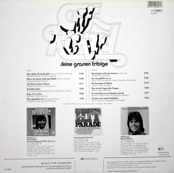 Cliff Richard - Seine Grossen Erfolge