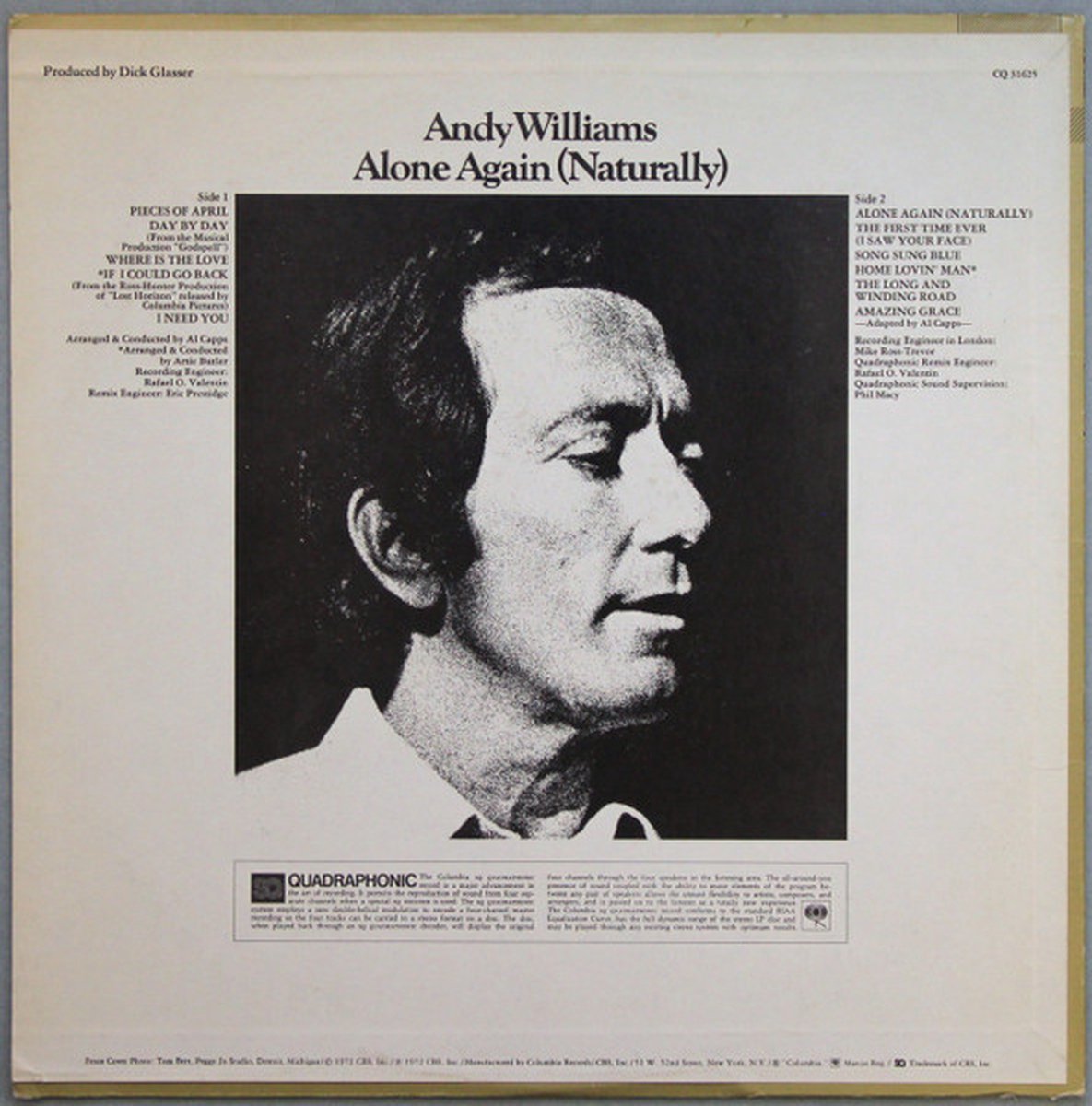 Andy Williams – Alone Again (Naturally)