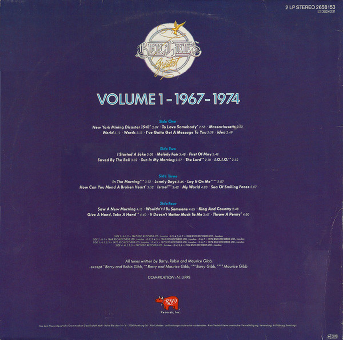 Bee Gees  – Bee Gees Greatest, Volume 1 - 1967-1974