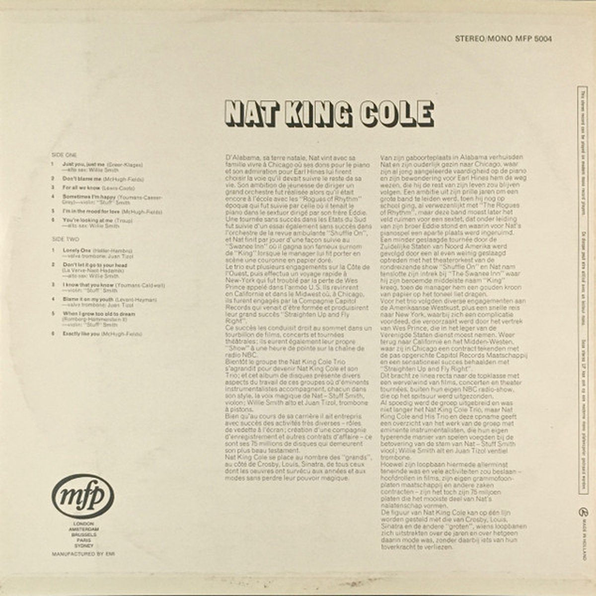 Nat King Cole – And The Nat King Cole Trio