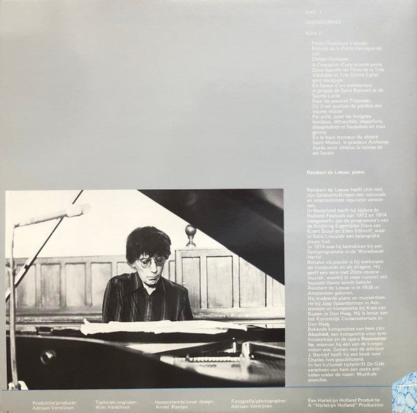 Erik Satie en Reinbert de Leeuw – Early Piano Works, Volume One