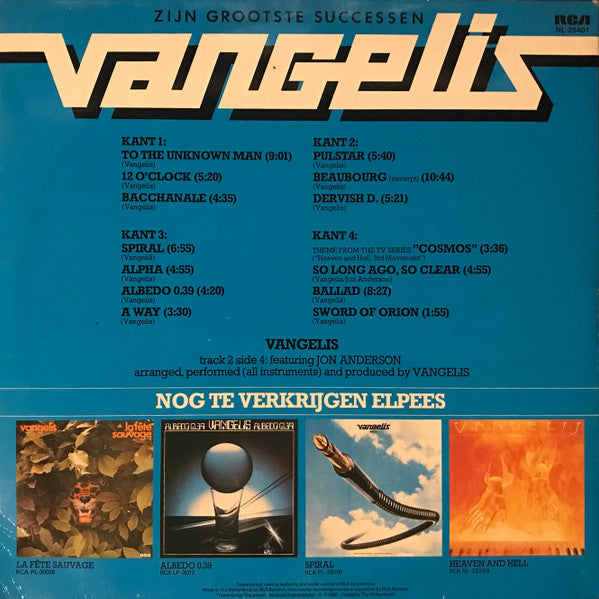 Vangelis – Zijn Grootste Successen