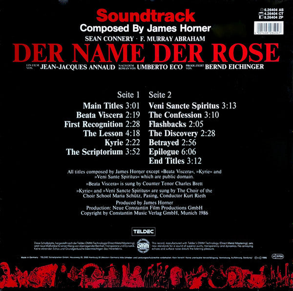 James Horner - Der Name Der Rose Soundtrack
