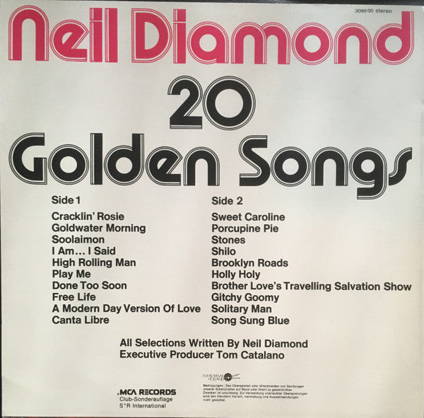 Neil Diamond – 20 Golden Songs