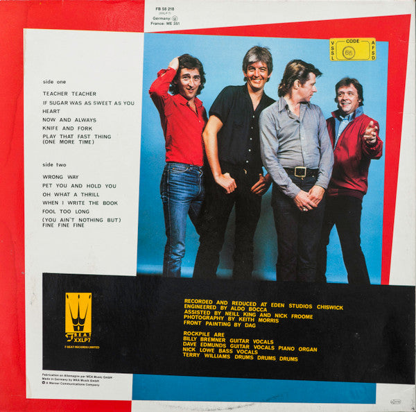 Rockpile – Seconds Of Pleasure (Inclusief 7" EP)