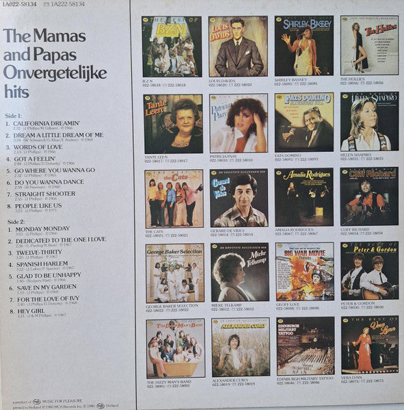 The Mamas & The Papas - Onvergetelijke Hits