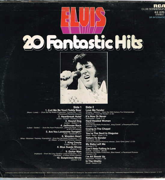 Elvis Presley - 20 Fantastic Hits