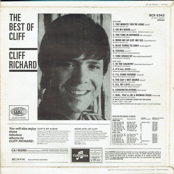 Cliff Richard – The Best Of Cliff