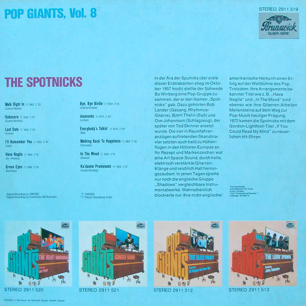 The Spotnicks - Pop Giants vol. 8