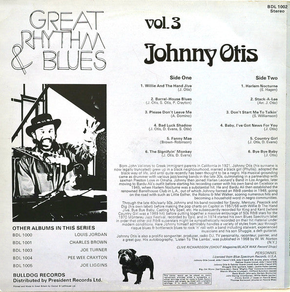 Johnny Otis – Great Rhythm & Blues