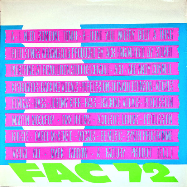 A Certain Ratio (ACR)  – I Need Someone Tonite