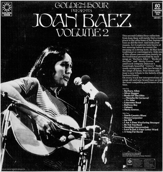 Joan Baez – Golden Hour Presents Joan Baez vol. 2