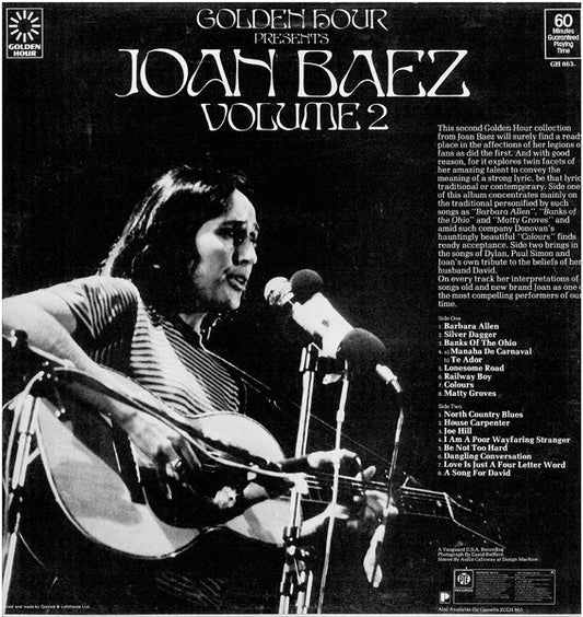 Joan Baez – Golden Hour Presents Joan Baez vol. 2