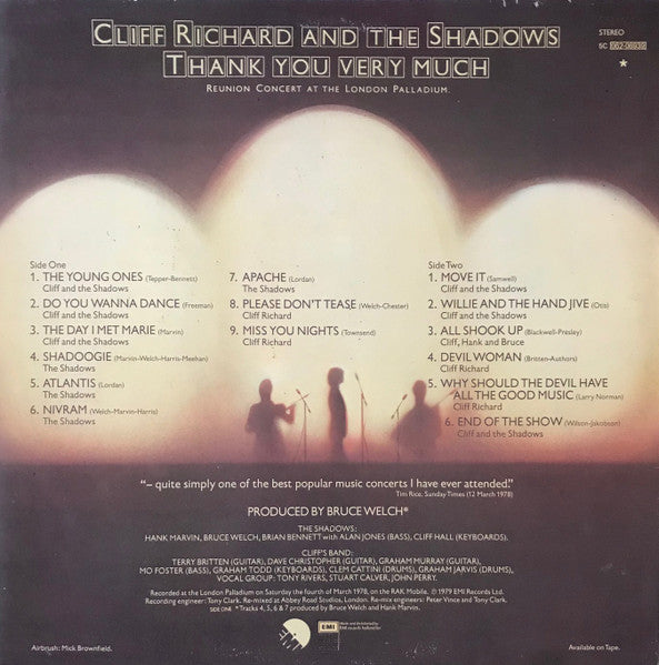Cliff Richard And The Shadows – Thank You Very Much