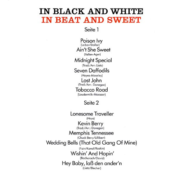 The Lords – Two Originals of The Lords - In Black And White In Beat And Sweet