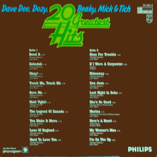 Dave Dee, Dozy, Beaky, Mick & Tich - 20 Greatest Hits