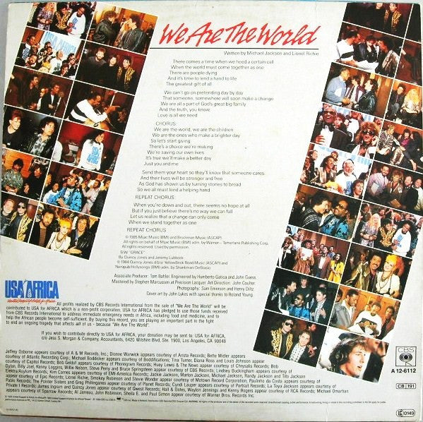 USA for Africa – We Are The World