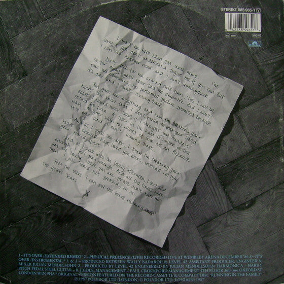 Level 42 – It's Over