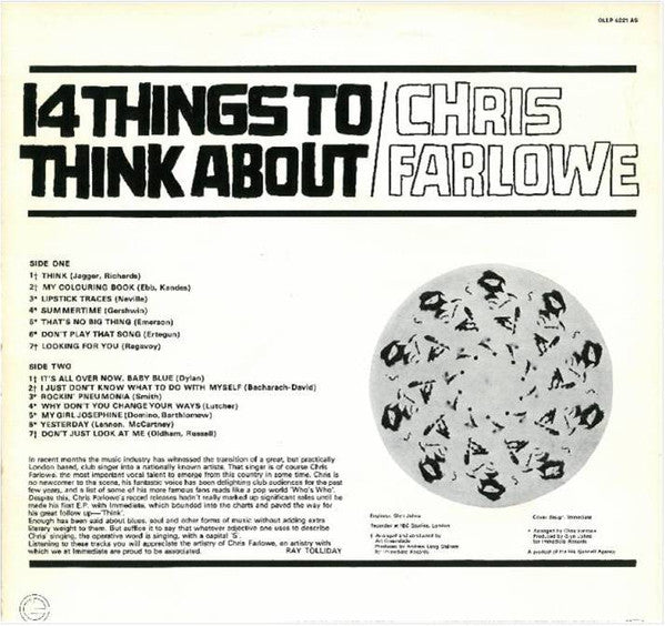 Chris Farlowe – 14 Things To Think About