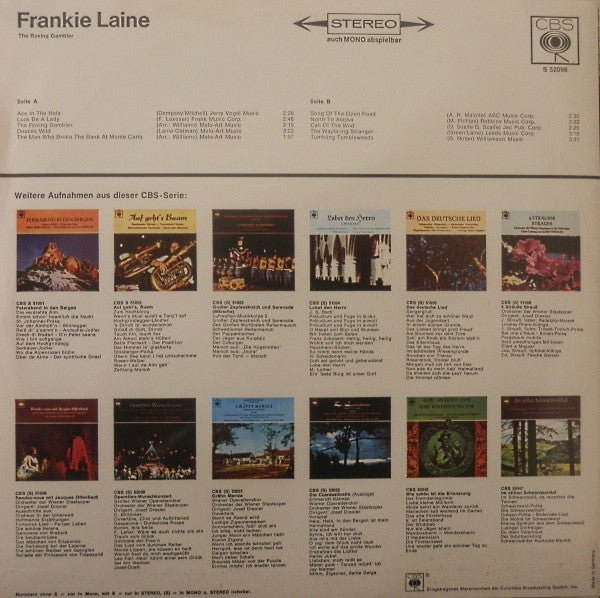 Frankie Laine - The Roving Gambler