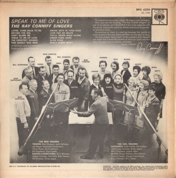 The Ray Conniff Singers – Speak To Me Of Love