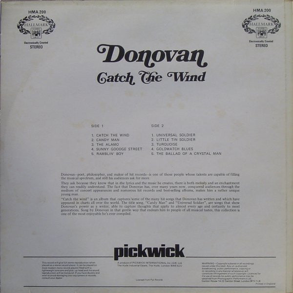 Donovan – Catch The Wind