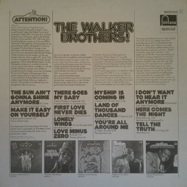 The Walker Brothers – Attention! The Walker Brothers!