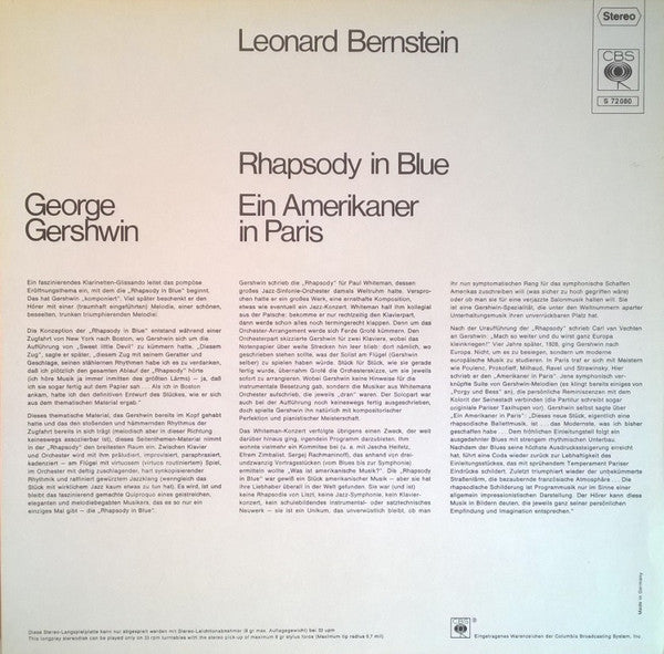 George Gershwin – Rhapsody In Blue / An American In Paris