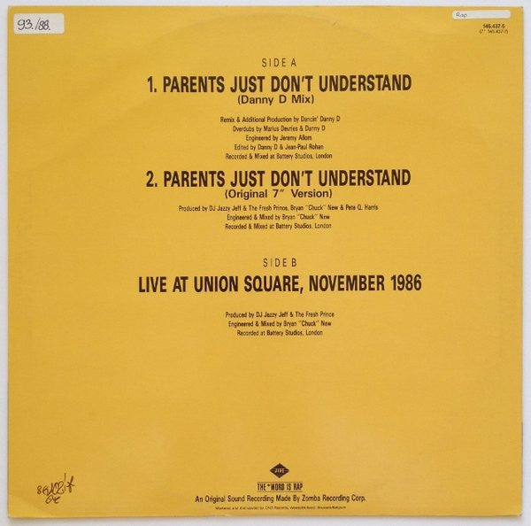 D.J. Jazzy Jeff & The Fresh Prince – Parents Just Don't Understand