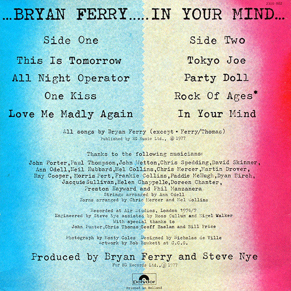 Bryan Ferry – In Your Mind